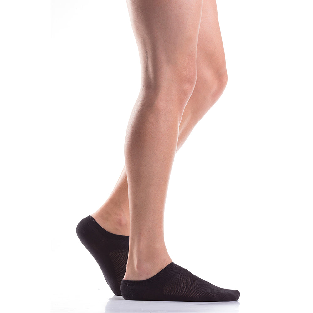 Mundo Unico Men's Black No-Show Ankle Socks with Heel Tab